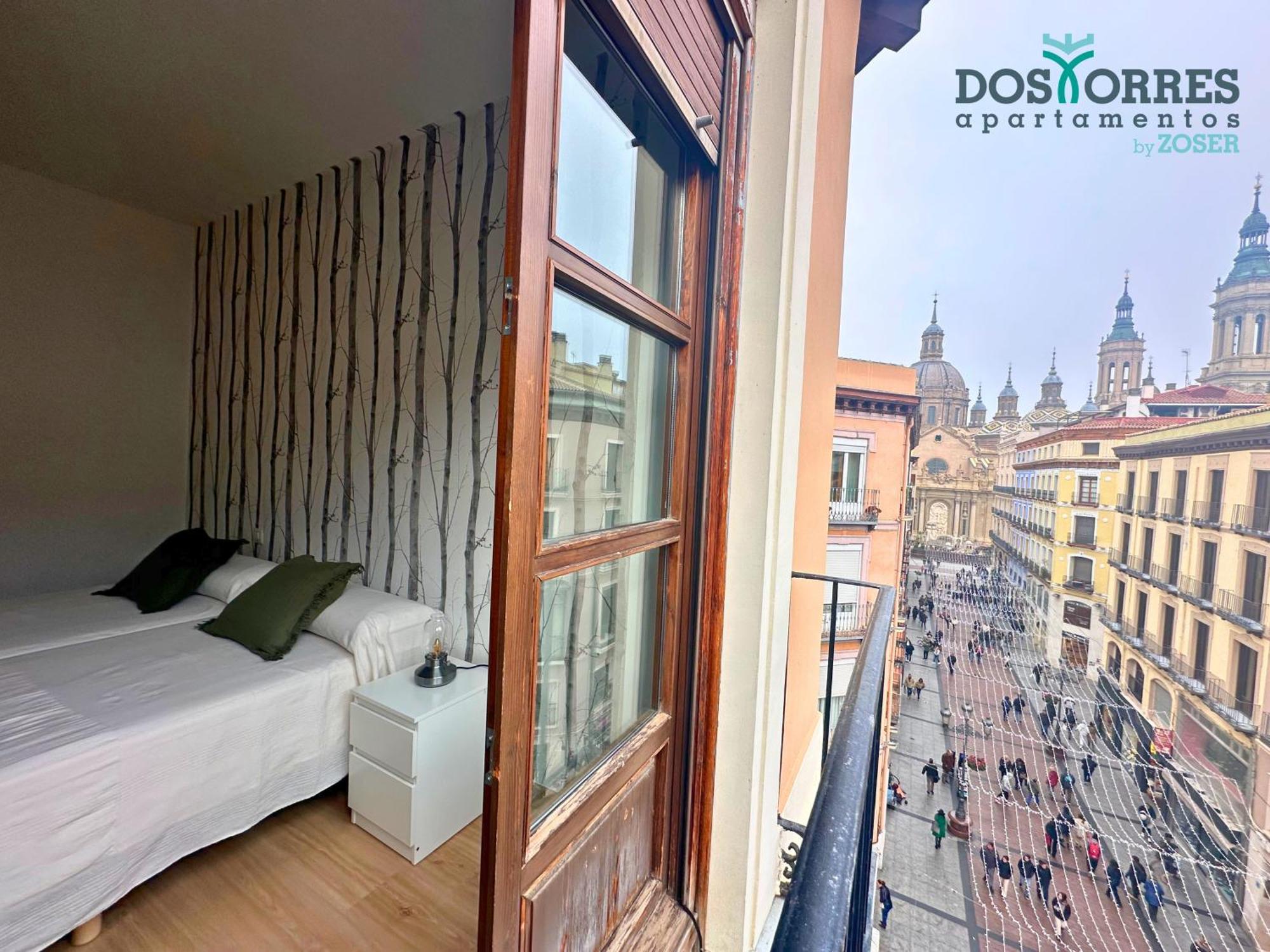 Dos Torres Pilar Suites- Balcones Con Vistas A La Ciudad Zaragoza Exteriör bild